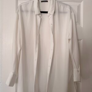 Adrianna Papell Elegant White Dress Shirt